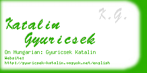 katalin gyuricsek business card